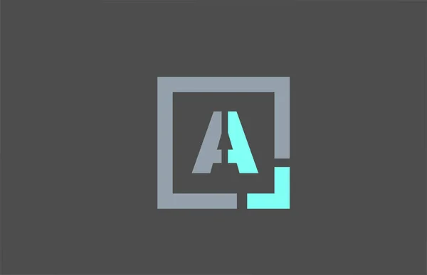 Lettera grigia A alfabeto logo icona di design per le imprese — Vettoriale Stock