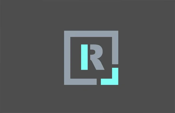 Letra cinza ícone do projeto do logotipo do alfabeto R para o negócio —  Vetores de Stock