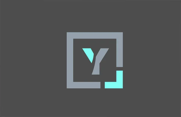 Letra gris Y alfabeto logotipo icono de diseño para el negocio — Vector de stock