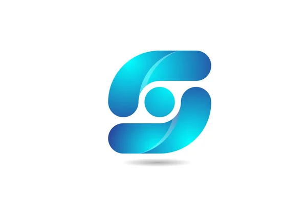 Blue gradient logo s alphabet letter design icon for company — Stock Vector