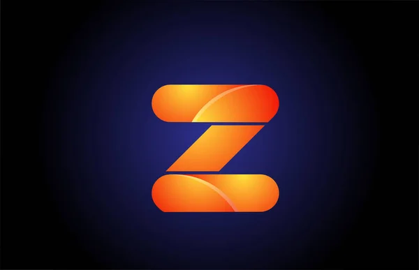 Orange blauer Farbverlauf Logo z Alphabet Buchstabe Design-Symbol für comp — Stockvektor