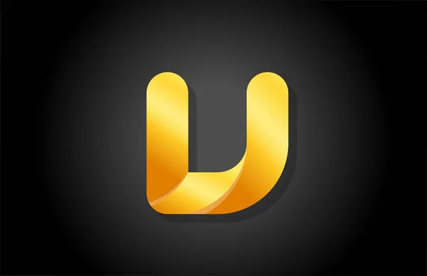 Gold goldenen Farbverlauf Logo v Alphabet Buchstaben Design-Symbol für comp — Stockvektor