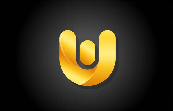 Aur gradient logo-ul w literă alfabet pictogramă de design pentru comp — Vector de stoc