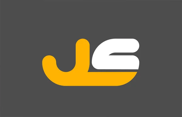 Amarelo branco cinza combinação logotipo letra JS J S alfabeto design —  Vetores de Stock