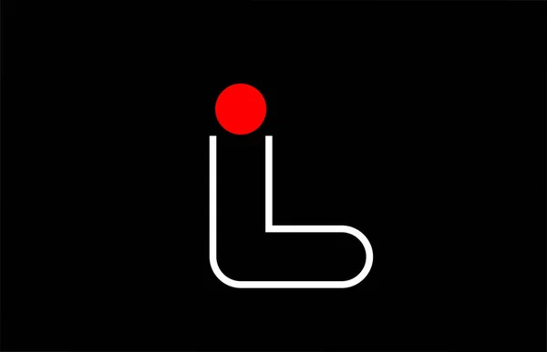 Letra l logo línea negro fondo alfabeto diseño icono para autobús — Archivo Imágenes Vectoriales