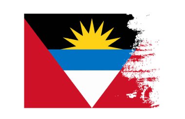 grunge texture Antigua and Barbuda country flag national symbol.