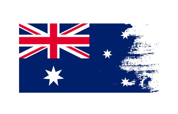 Grunge textura Australia país bandera símbolo nacional. Rasguñado — Vector de stock