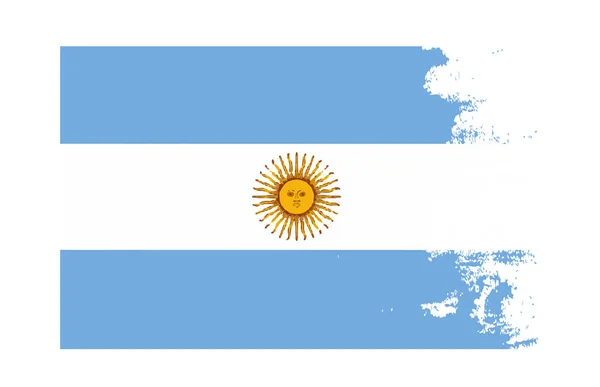 Grunge texture Argentina country flag national symbol Розбитий. — стоковий вектор