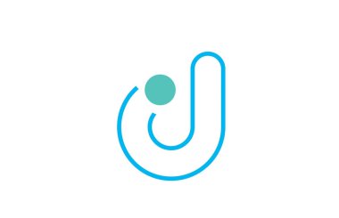 D harfi alfabe dizayn simgesi mavi ve yeşil bu için