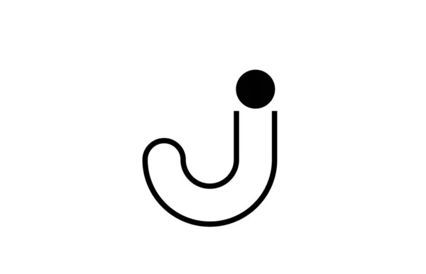 Αλφάβητο γράμμα j εικονίδιο σχεδιασμό πρότυπο στοιχεία γραμμή σε μπλα — Διανυσματικό Αρχείο