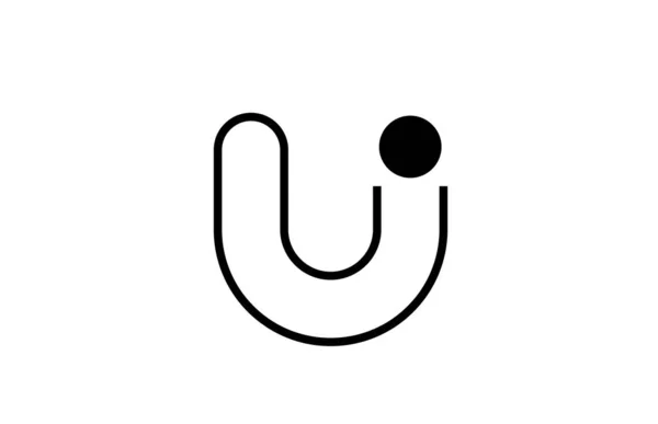 Αλφάβητο γράμμα u λογότυπο εικονίδιο σχέδιο πρότυπο στοιχεία γραμμή σε μπλα — Διανυσματικό Αρχείο