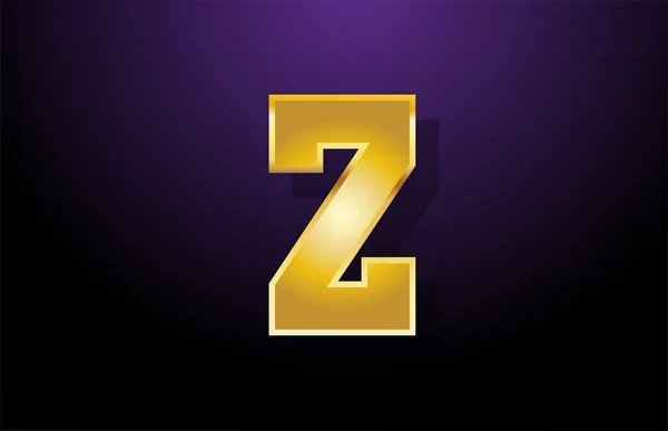 Złoty żółty litera Z alfabet logo ikona projekt dla compan — Wektor stockowy