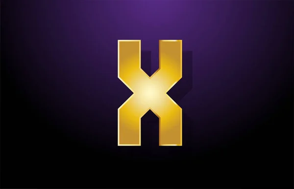 Zlaté žluté písmeno X abeceda logo vzor ikony pro compan — Stockový vektor