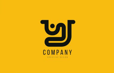 Y yellow black alphabet letter for company logo icon design