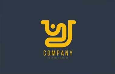 yellow Y alphabet letter for company logo or logotype icon desig