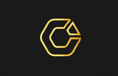 Altın altından metalik şirket logosu tasarımı