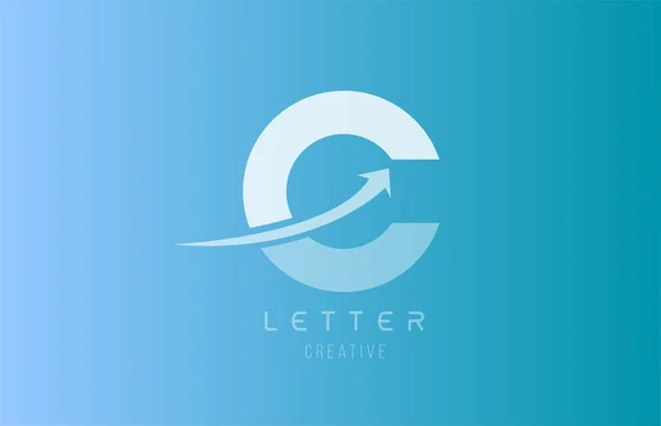 Simge tasarımı temposu için mavi beyaz renkli C alfabesi harfi logosu — Stok Vektör
