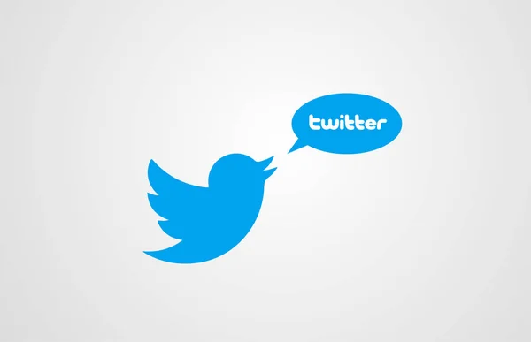 Blue bird twitter empresa corporativa logotipo icono de diseño para compan — Vector de stock