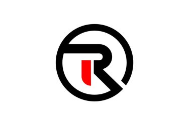 Design of circle alphabet letter R for company logo icon