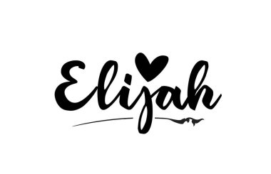 Elijah, logo yazım hatası için sevgi dolu bir elle yazılmış bir kelime söyle.