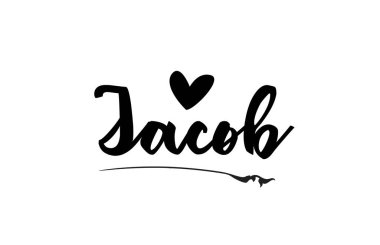 Jacob, logo tipogu için yazılmış aşk dolu bir kalp eliyle bir kelime söyle.