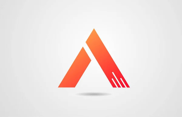 Ein orangefarbenes Alphabet Buchstabe Logo Symbol Design-Vorlage für Unternehmen — Stockvektor