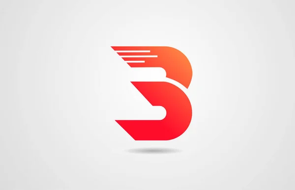 B orange alphabet letter logo icon design template for corporate — Stok Vektör