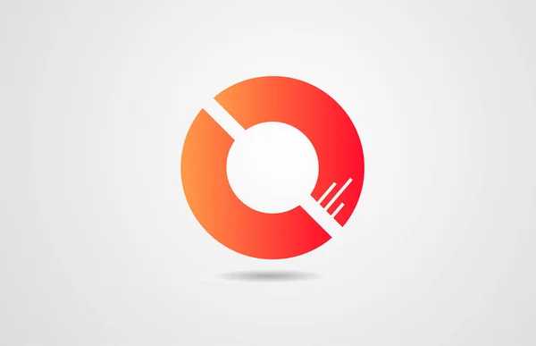 O orange alphabet letter logo icon design template for corporate — 图库矢量图片