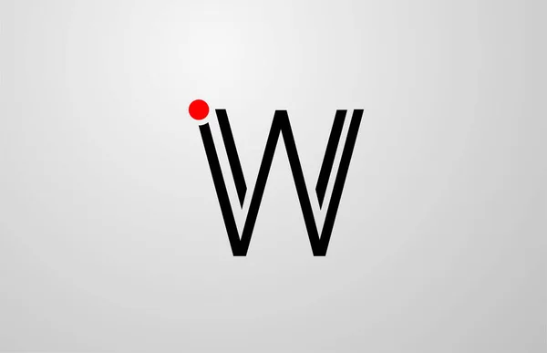 Design of line alphabet letter W in for company logo icon design — 图库矢量图片