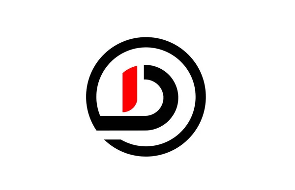 A kör ábécé alakú D betű kialakítása a cég logó ikonjához — Stock Vector