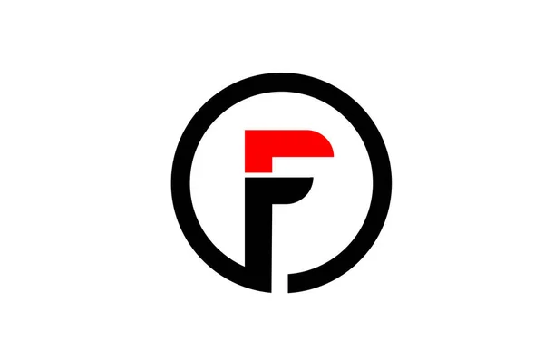 Diseño de círculo letra del alfabeto F para el icono del logotipo de la empresa — Archivo Imágenes Vectoriales