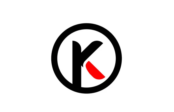 Design of circle alphabet letter K for company logo icon — Stok Vektör