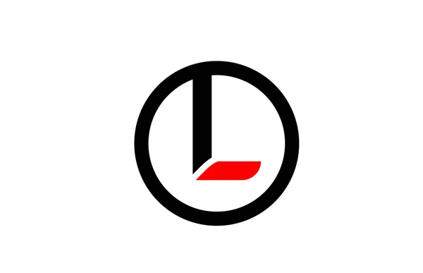 Diseño de círculo letra del alfabeto L para el icono del logotipo de la empresa — Archivo Imágenes Vectoriales