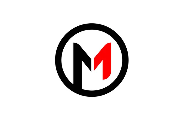 Diseño de círculo letra del alfabeto M para el icono del logotipo de la empresa — Archivo Imágenes Vectoriales