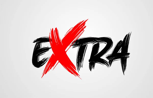 Extra grunge pincel traço palavra texto para tipografia ícone logotipo des —  Vetores de Stock