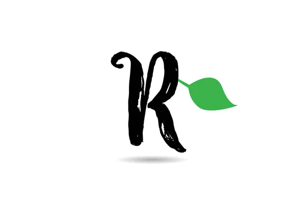 R γράμμα grunge χειρόγραφη geen αλφάβητο αλφάβητο σύμβολο γραμμάτων — Διανυσματικό Αρχείο