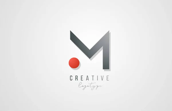 Γράμματα M λογότυπο αλφάβητο εικονίδιο σχεδιασμό πρότυπο στοιχεία σε γκρι και — Διανυσματικό Αρχείο
