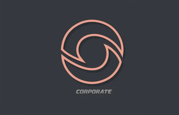 Абетка Лінії Літери Компанії Бізнес Коричневий Сірий Логотип Іконок Дизайн — стоковий вектор
