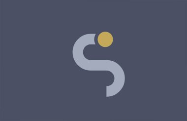 Şirket ve işletme için S harfi logosu sarı mavi alfabe simgesi tasarımı. Moda ya da şık bir logottip için uygun