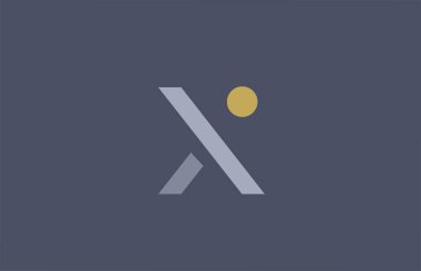 Şirket ve işletme için X harfi logosu sarı mavi alfabe simgesi tasarımı. Moda ya da şık bir logottip için uygun