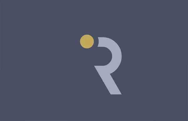 Písmeno Logo Žlutá Modrá Abeceda Ikona Design Pro Společnost Podnikání — Stockový vektor