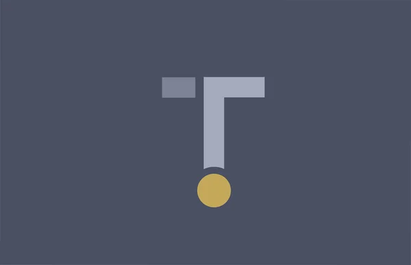 Písmeno Logo Žlutá Modrá Abeceda Ikona Design Pro Společnost Podnikání — Stockový vektor