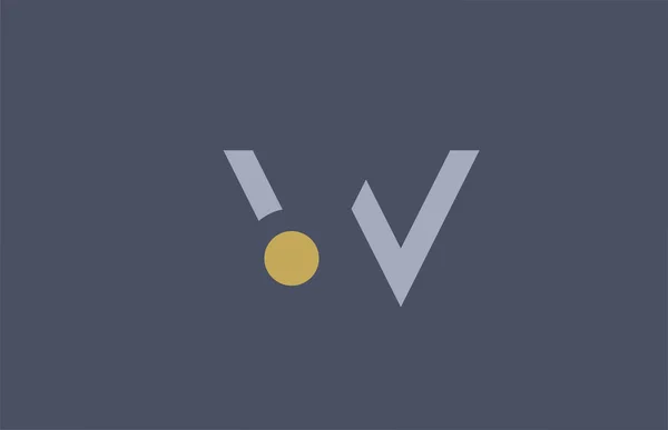 Bokstäver Logotyp Gul Blå Alfabet Ikon Design För Företag Och — Stock vektor