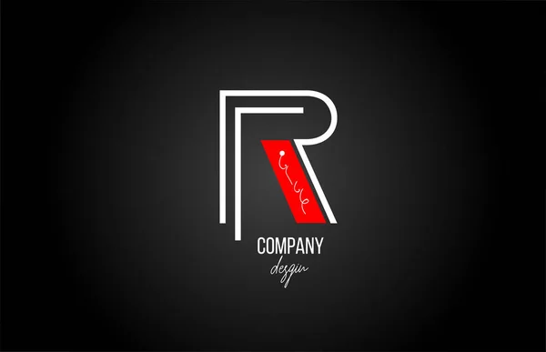 R字母表标识与花卉复古设计图标黑色的白色红色为企业和公司 适合流行的标志类型 — 图库矢量图片