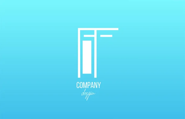 Modrá Bílá Abeceda Symbol Logo Ikona Linií Designu Pro Podnikání — Stockový vektor