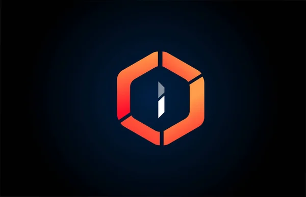 Orange Weißes Polygon Buchstabe Alphabet Logo Design Symbol Schwarz Und — Stockvektor