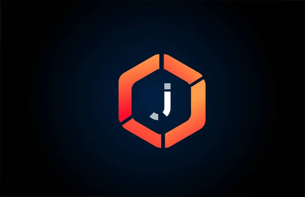 Orange White Polygon Letter Alphabet Logo Design Icon Black Orange — стоковый вектор