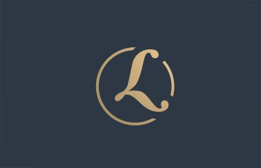 İş dünyası için altın sarısı alfabe harfi L logo ikonu tasarımı. Akılda kalıcı logotype uygun