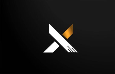 İşletme ve şirket için altın sarısı beyaz logo harfi alfabe simgesi tasarımı. Lüks logolar için uygun