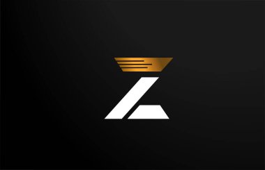 İşletme ve şirket için altın sarısı, sarı, beyaz, logo, alfabe simgesi tasarımı. Lüks logolar için uygun